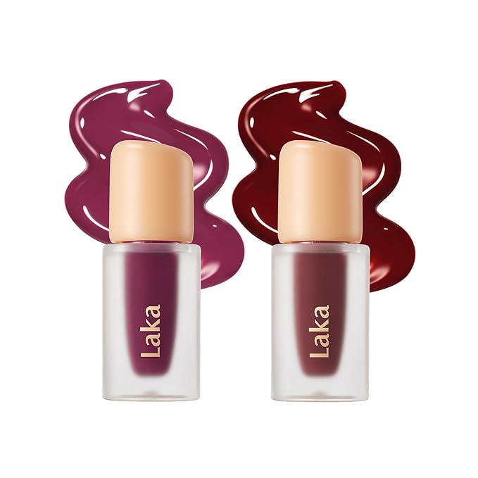 Laka Fruity Glam Lip Tint Mini Duo #130 Fog Berry, #120 Caffeine Rose