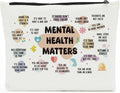 Mental Health Gifts, Makeup Bag Cosmetic Bag, Inspirational Gifts for Women, Mental Health Awareness, Positive Affirmations for Female Mentor Psychologist Friend Friendship Birthday Mothers Day