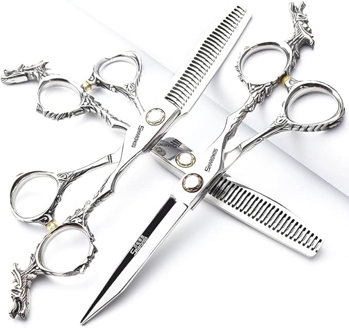 6/7/8/9 inch Professional Hair Cutting Thinning Scissors Barber Shears Hairdressing Salon Set (6-inch 3pc)