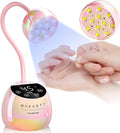 Makartt UV LED Nail Lamp - Gooseneck UV Light for Nails Cordless Rechargeable USB 39W Dryer LED Lamp with Auto Sensor 4 Timer Settings Fast Curing for Nail Art Polish (Glazed Pink)