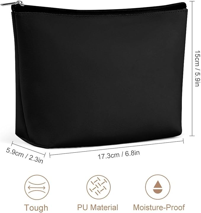 Women's Makeup Case, Large Zipper Cosmetic Case, Toiletry Bag, Travel Cosmetic Toiletry Bag Black