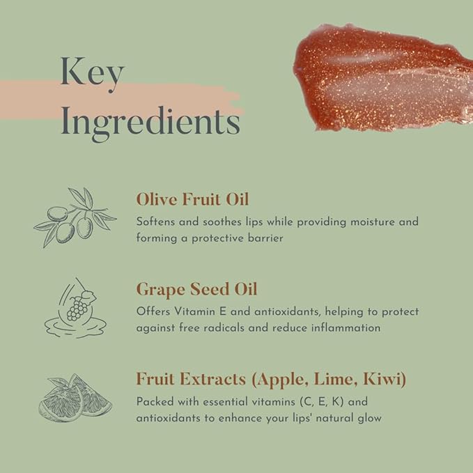dome BEAUTY Lip Gloss (Angela) LipGloss Vegan. CleanBeauty, CLEAN BEAUTIFUL YOU (Indira, 0.20 oz)