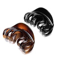 Youxuan Hair Claw for Women, 4 Inch Pretty Hair Clip, Hair Grip for Thick Hair, Black and Coffee