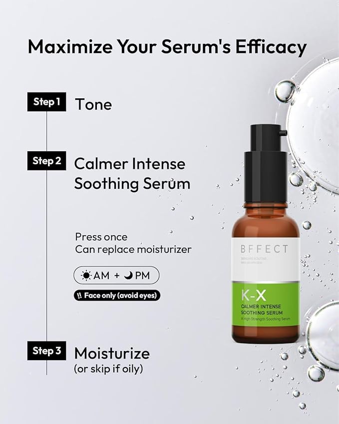 Calmer Intense Soothing Serum, Madecassoside Serum Lotion for Sensitive & Dry Skin, Soothe & Strengthen Skin Barrier, 1 Fl Oz