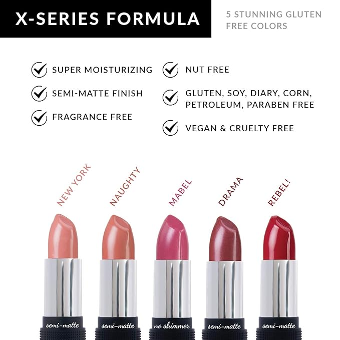 Red Apple Lipstick Naughty Full Body Lipstick for Women - Vegan Gluten Free Organic Lipstick - Creamy Lip Color, Nourishing Lip Makeup w Vitamin E - TAN NUDE LIPSTICK SHADE