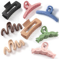 Matte Non-Slip Large Hair Clips for Women 8-Pack (Eight Unique Colors), Durable Claw Clips for Women/Girls | Gift-Ready Neutral Hair Accessories for Daily & Special Occasions