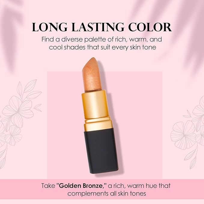 Vera Moore Cosmetics Soft Creme Lipstick - with Maximum Hydration & Moisture, Long Lasting Light Weight Opaque Color & Staying Power - Won't Feather or Fade - Fragrance & Paraben Free (Autumn Gold)