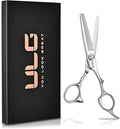 ULG Professional Hair Thinning Scissors 6.7”, Japanese 440C Stainless Steel, 32-Teeth Texturizing Shears with Adjustable Tension Screw, Ergonomic Offset Handle, Ultra Sharp Blades for Salon & Home Use