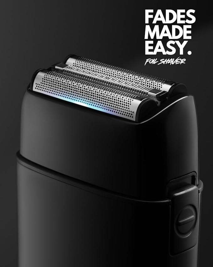 Royal Clips - Fade Kit 2.0 Foil Shaver- Professional Hair Shaver for Men- 3 Blade Design for Close Shave- Cordless & Rechargeable- Holiday Gift for Men, Fathers, Brothers & Barbers -LCD Screen (Black)