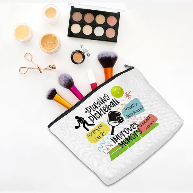 Pickleball Gifts Funny Makeup Bag Pickleball Accessories Cosmetic Bag Pickleball Zipper Pouch Pickleball Lover Gifts for Women Lovers Player Coach Grandma Mom Christmas Birthday Gifts