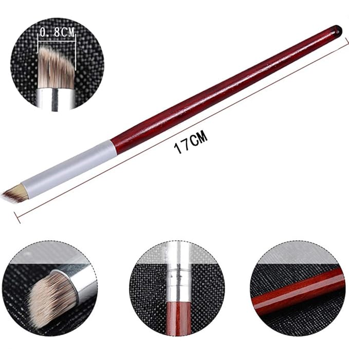 WOKOTO 3 Pcs Nail Ombre Brushes For Nail Art Brushes Set With 8 Addtional Nail Sponges Set Ombre Nail Brushes For Acrylic Application Gradient Gel Ombre Brushes Nails Nail Acrylic Brushes Set