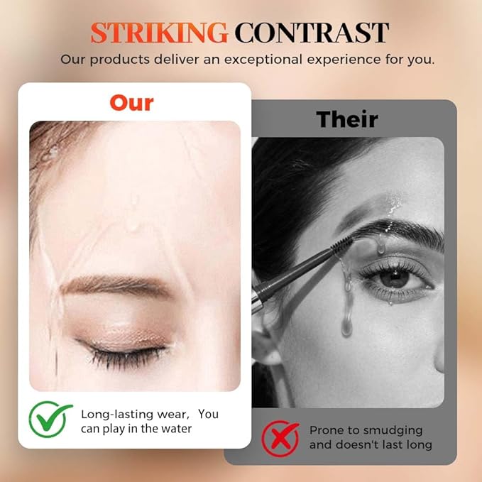 Microblading Eyebrow Pencils for Women,2026 Upgraded 3D Waterproof Eyebrow Pen,Long Lasting 4-Tip Brow Pencil, Eye Brow Pen for Natural Brows (Gray)