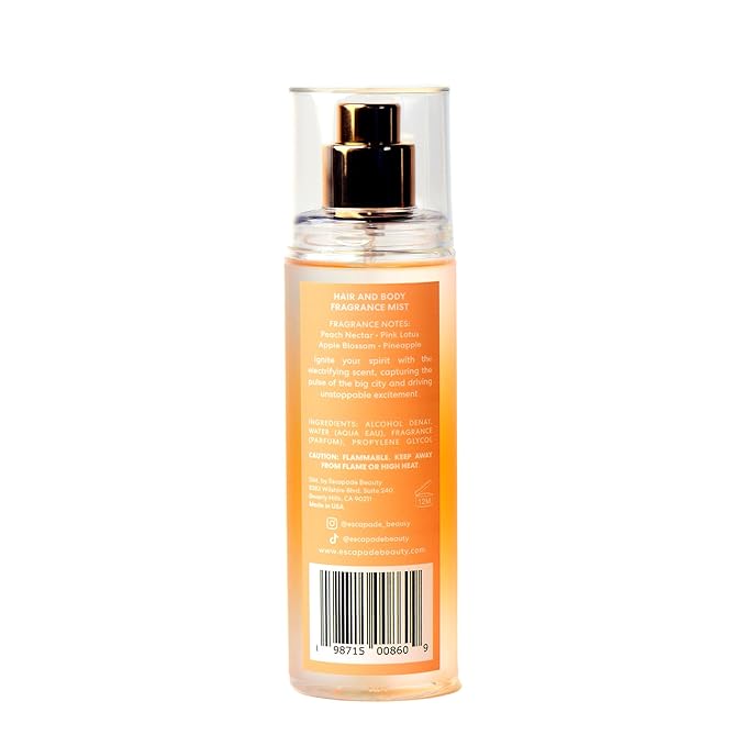Escapade Beauty So Alive Fragrance Body Mist (4.2oz) - Pink Lotus Blossom, Apple Blossom, Tropical Pineapple, Peach Nectar