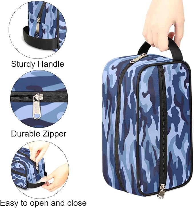 Pardick Camo Camouflage Print Travel Toiletry Bag for Women Men Lightweight Cosmetic Makeup Bag Organizer Waterproof Shaving Dopp Kit with Large Capacity for Toiletries Shaving Accessories