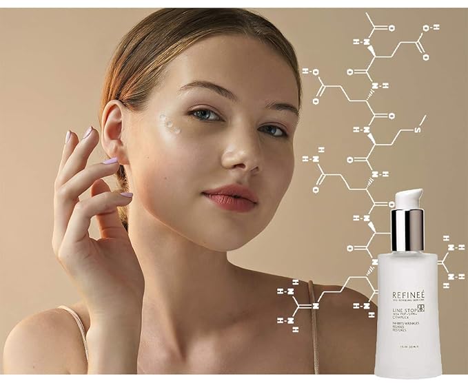 Refinee Skin Care Fine Line Stop, Wrinkle Anti-aging Treatment 1 Ounce Face Serum