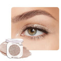 Light Nude Brown Single Glitter Eyeshadow Makeup, Neutral Powde Eye Shadow for Women, Nude Shimmer Singles Eyeshadow Palette Pigmented Waterproof, Girls Monochrome Eyeshadows Gift