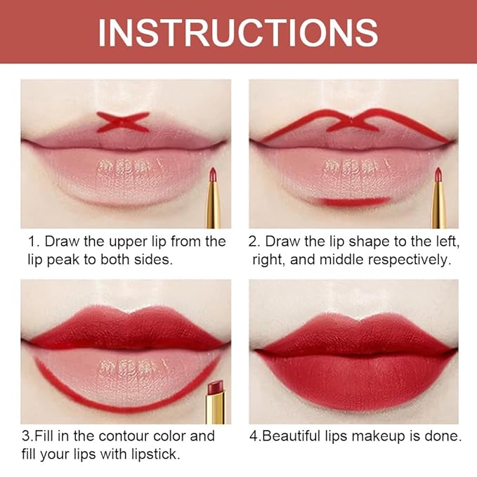 BINGBRUSH 3Pcs Double Ended Nude Brown Matte Lip Liner and Lipstick Makeup Set, Antique Rose Lipliner 24 Hours Original Waterproof Long Lasting Gift Set (3Pcs Set01-Matte:04#11#12#)