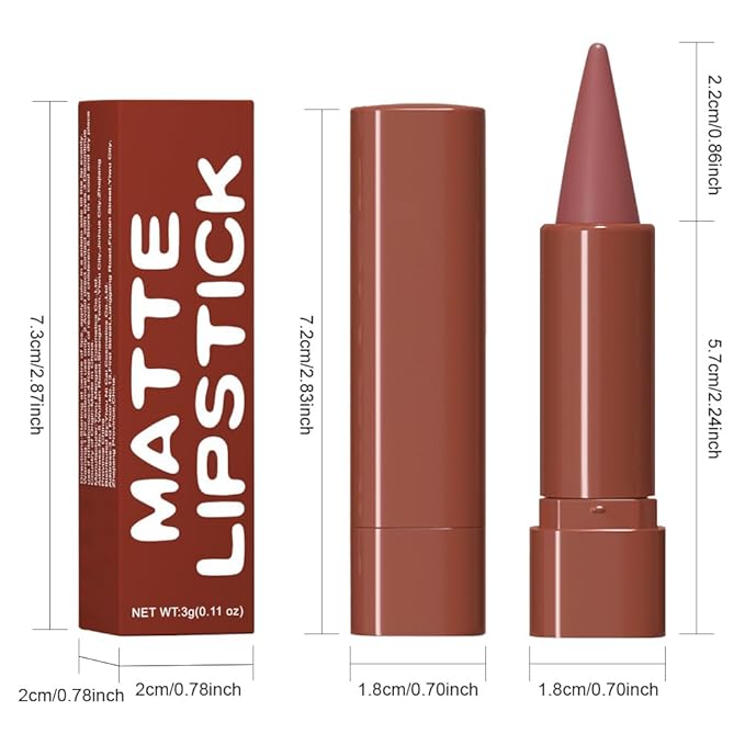 evpct 3Pcs Ruby Plum Red Mauve Gradient Matte Lipstick Lip Liner Crayon Combo Pencil Set for Women Long Lasting, Cream Lipliner and Lipstick Combo Makeup Set, Flawless Gradual Lip Bar Ombre Effect