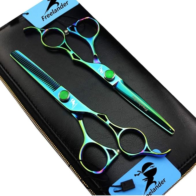 6.0 Inch Professional Japan 440C Hair Cutting Scissors - Salon Hair Blending/Thinning/Texturizing Shear for Barber or Home Use