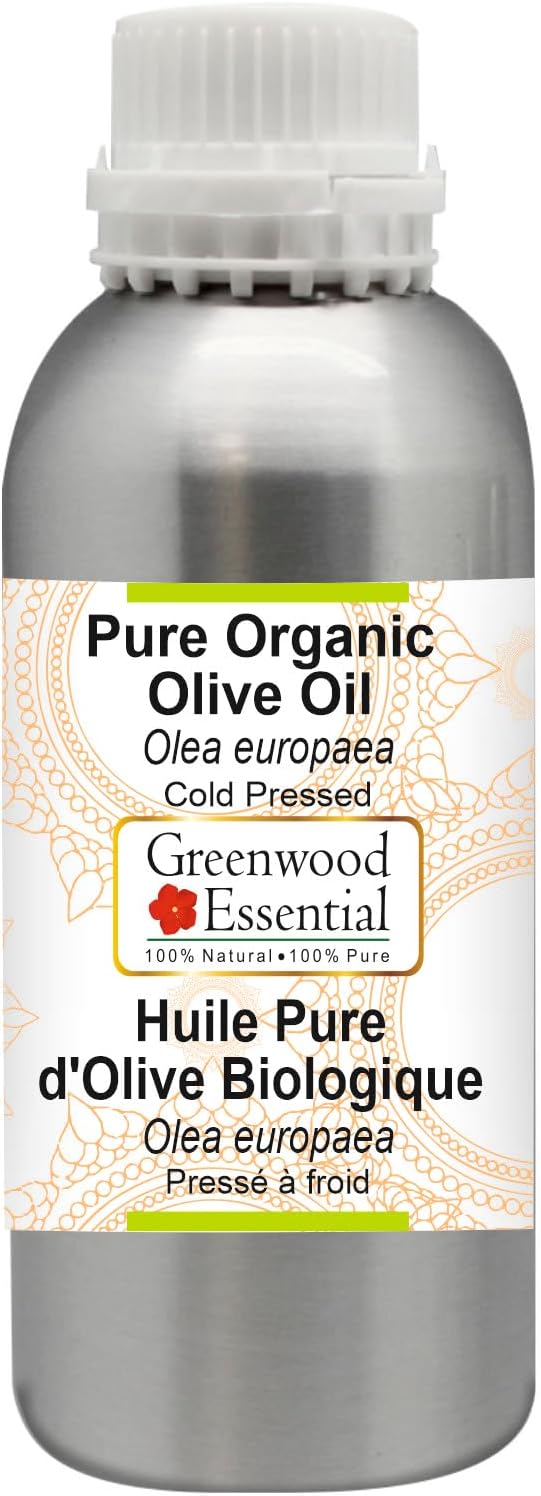 Greenwood Essential Pure Olive Oil (Olea europaea) Cold Pressed 630ml (21 oz)