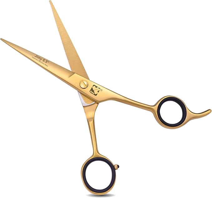 Jimy 6.5" Hair Scissors Professional – Ultra Sharp Razor Edge Stainless-Steel Scissors to Cut Hair – Ergonomic Design Salon Quality Hair Shears for Men, Women & Barbers