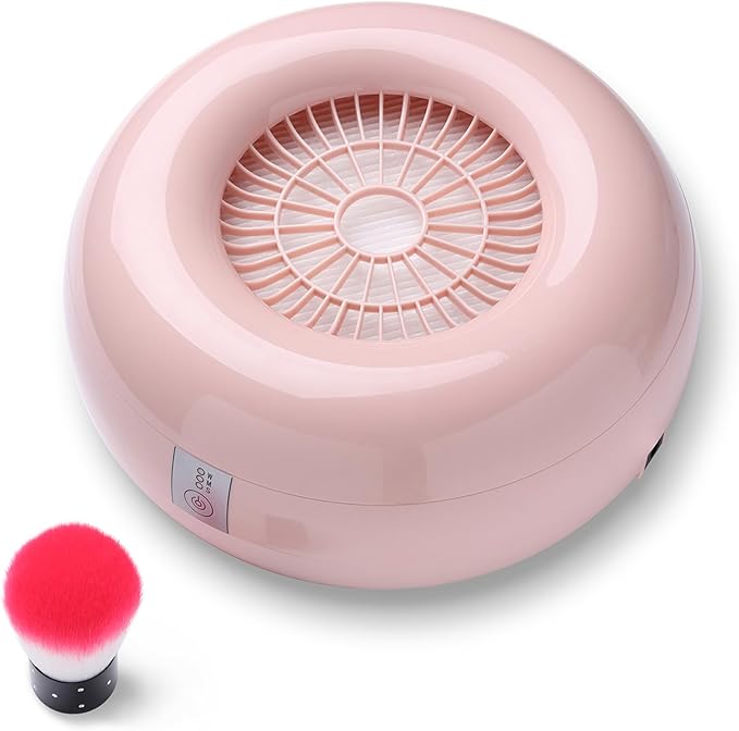 Nail Dust Collector Nail Tech with 2 Reusable Filters Powerful Suction Nail Vacuum Cleaner Fan Dust Collector Professional Electric Extractor Magnetic Cover Low Noise for Acrylic Gel