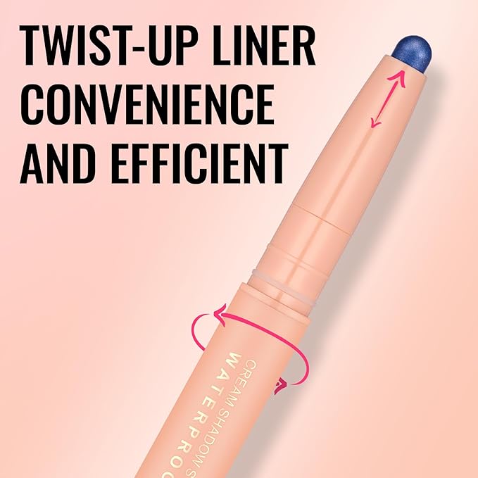 Oulac Waterproof Eye Shadow Stick Smooth and Long Lasting, Shimmering Glitter Finish, Blendable Eyes Makeup, Vegan & Cruelty-Free 1.25g, 18 Careless Whisper