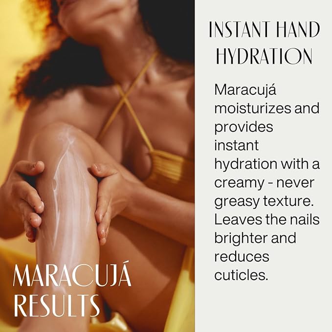 Natura - Passion Fruit Hand Cream - Calming Balm - Fast Absorption - 24-Hour Deep Hydration Skin Moisturizer - Vegan Skin Care - Brazilian Beauty Secrets - Self Care & Body Care - 2.6oz (75g)