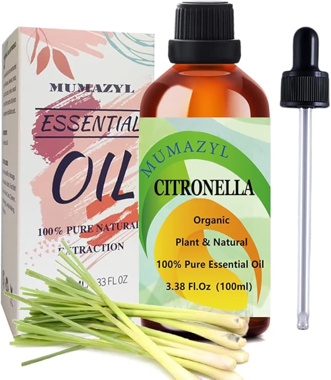 Citronella Essential Oil for Diffuser for Home Office Bedroom Bathroom Study Living Yoga Room,100ml 1 Pack