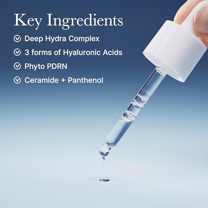Arencia Deep Hydration Serum - Cica PDRN + Hyaluronic Acid + Ceramide, Panthenol, Smooths fine line for plump glass skin, Korean Skincare 30ml 1.01 fl.oz