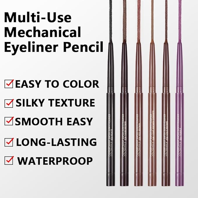 Kaely Gold Brown Gel Eyeliner Pencil, Smooth Eye Liner Waterproof Smudge Proof, Built in Sharpener, Long Lasting Eye Makeup, Vegan & Cruelty-Free, 05