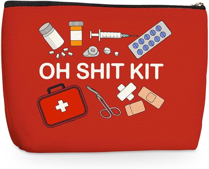 Medicine Makeup Bag, Large Capacity Travel Makeup Case Cosmetic Bags for Women, Portable Pouch Purse Travel Essentials Toiletries Accessories, Christmas Birthday Gifts for Women 4