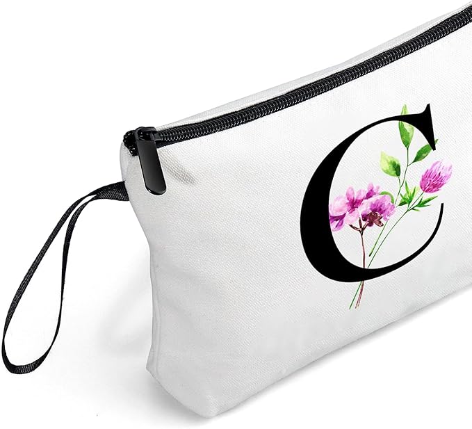 Happy Birthday Friendship Womens Bridesmaid Coolest Gifts for Sister Teacher Coworkers Personalized Travel Makeup Cosmetic Bag with Mirror Valentines Mothers Day Christmas Graduation C
