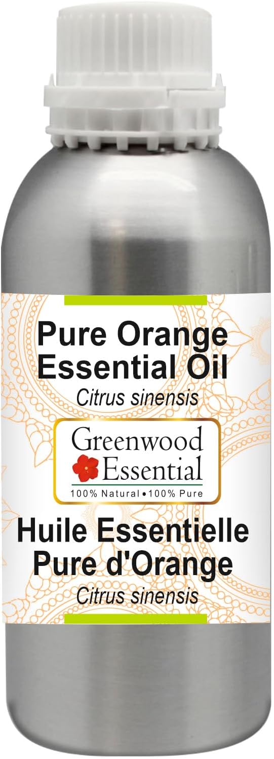 Greenwood Essential Pure Orange Essential Oil (Citrus sinensis) Steam Distilled 630ml (21.3 oz)