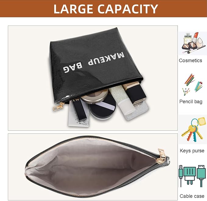 Makeup Bag for Women, Portable Waterproof Cute Cosmetic Bags, Skincare Makeup Case Pouch with Zipper for Daily Use, Travel
