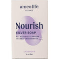 Ameo Life Organic Lavender Silver Soap with 30 ppm Silver - Naturally Cleanses the Skin, 4 oz Colloidal Silver Soap Bar for Women and Men