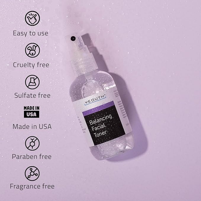 YEOUTH Hydrating Toner for Face Spray with Chamomile and Allantoin, Alcohol Free Facial Care, Refreshing Skin Care Face Toner for Women and Men 3.4 Oz