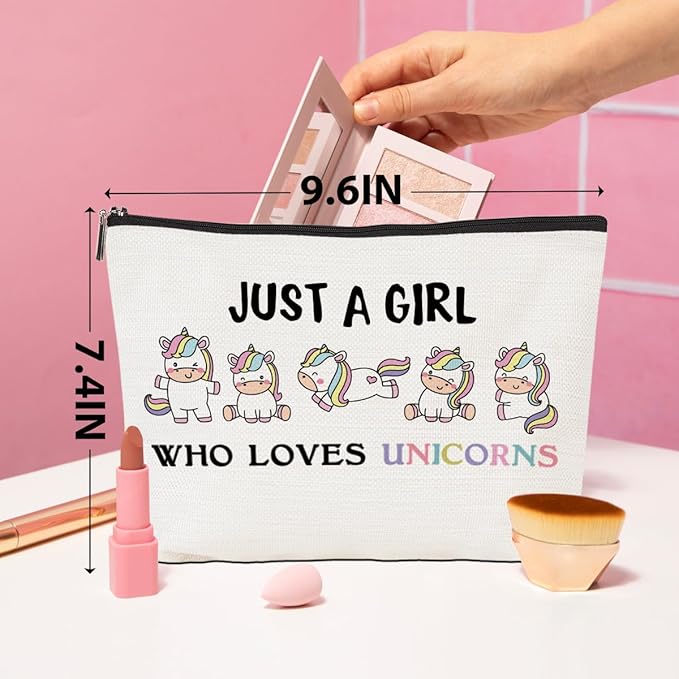 Unicorn Gifts Makeup Bag Stuff Unicorn Cosmetic Bag Toiletry Bag Zipper Pouch for Women Girls Female Sister Daughter Friend Lover Birthday Graduation Friendship