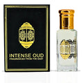 INTENSE OUD Khashab Al Sandal Long Lasting Arabian Perfume Oils for Women 12ML (0.40 OZ) Fragrance Oil with Cardamom, Violet, Sandalwood & Coconut - Concentrated Perfume Oil in Black Gift Box