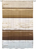 Sheer Curtains 72 Inches Long, Wood Grain Brown Semi Sheer Curtains Light by Unknown