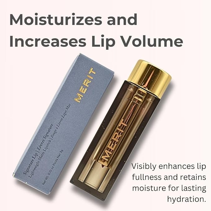 Merit Signature Lip Lightweight Matte Lipstick - 0.10 oz / 3 g (Sunday (pink), standard)