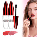 2 PCS Lip Gloss Color Peel Off Lip Stain, Long Lasting Lipstain Peel Off, Charming Lipstick Transfer Proof No Stick Cup (03-Positive Red and 04-Light Pink)