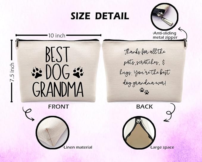 Best Grandma Cosmetic Case, Toiletry Bag - Makeup Bag for Women & Birthday from Granddaughter or Grandson