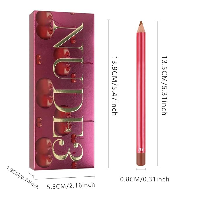 12Pcs Matte Lipstick Crayon Lip Liner pencil Set, Creamy & Hydrating Matte Lip Pencil, Smudge-Proof, Long-Wear Waterproof Lipstick Liner to Create Perfect Lip Makeup (12pcs) Set #02