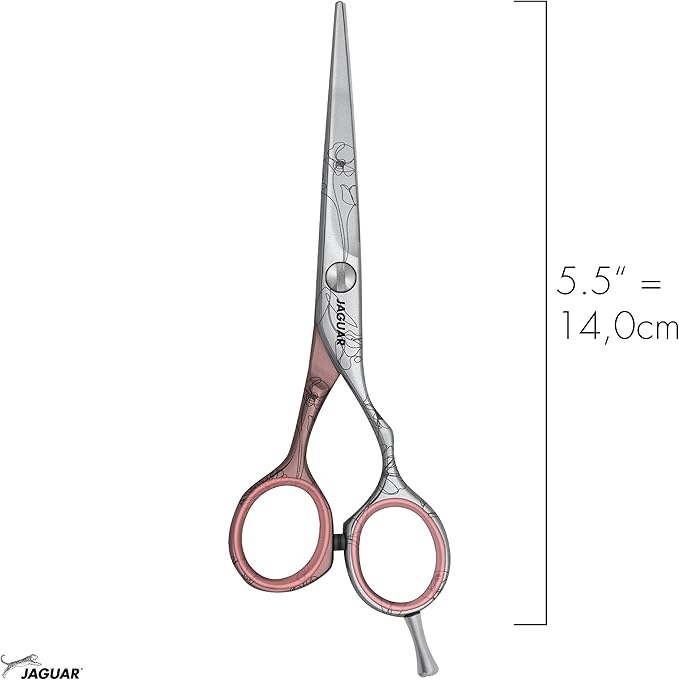 Jaguar Tender Love Floral Hairdressing Scissors, Right Handed Offset Handle, 5.5 Inch