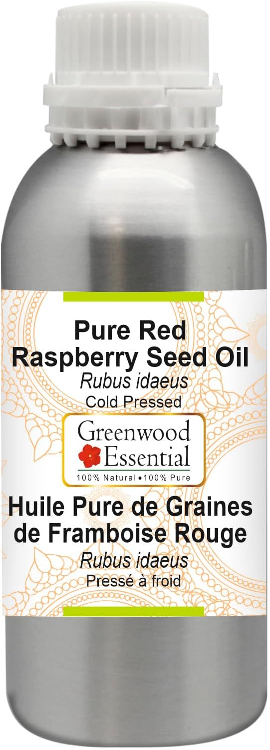 Greenwood Essential Pure Red Raspberry Seed Oil (Rubus idaeus) Cold Pressed 1250ml (42 oz)