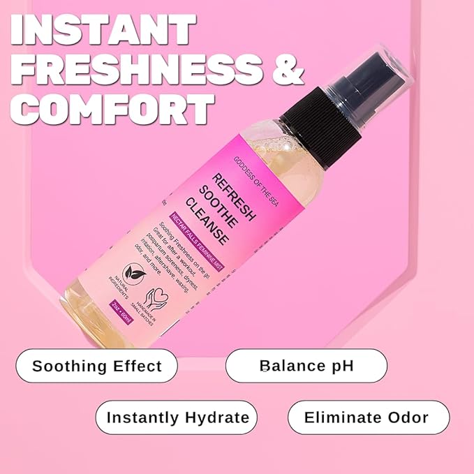 Nectar Falls Feminine Mist – Natural Odor Control Spray | Refreshing, pH-Balanced Intimate Mist for Daily Freshness | Vegan, Soothing, Alcohol-Free with Aloe & Botanical Extracts