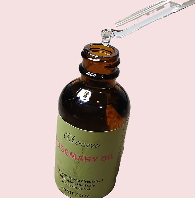 Chosen Hair Oil, Rosemary Essential oil & Mint Hair Oil, Split Ends & Dry Scalp Treatment - Made with Rice Bran &Essential Oils for strengthening, Moisturizing & Encouraging Healthier Hair