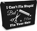 Hairdresser Gifts Makeup Bag Hair Stylist Gift Black Cosmetic Bags Funny Hair Dresser Gift Cosmetic Pouch Oxford Cloth Makeup Case Christmas Graduation Present for Hairdresser Inspirational Present