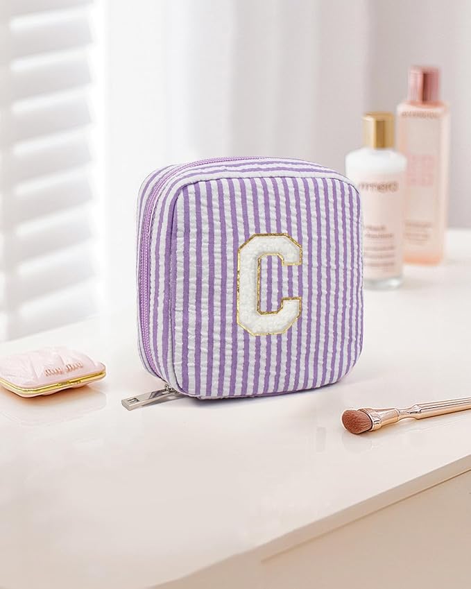 LETGO Bridesmaid Gifts for Wedding Day, Bridesmaid Gifts | Bridesmaid Proposal Gifts Unique Gifts | Preppy Makeup Bag 30th Birthday Gifts for Her | Makeup Organizer Bag Preppy Stuff